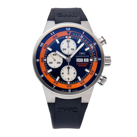 iwc cousteau diver chronograph|pre owned iwc aquatimer.